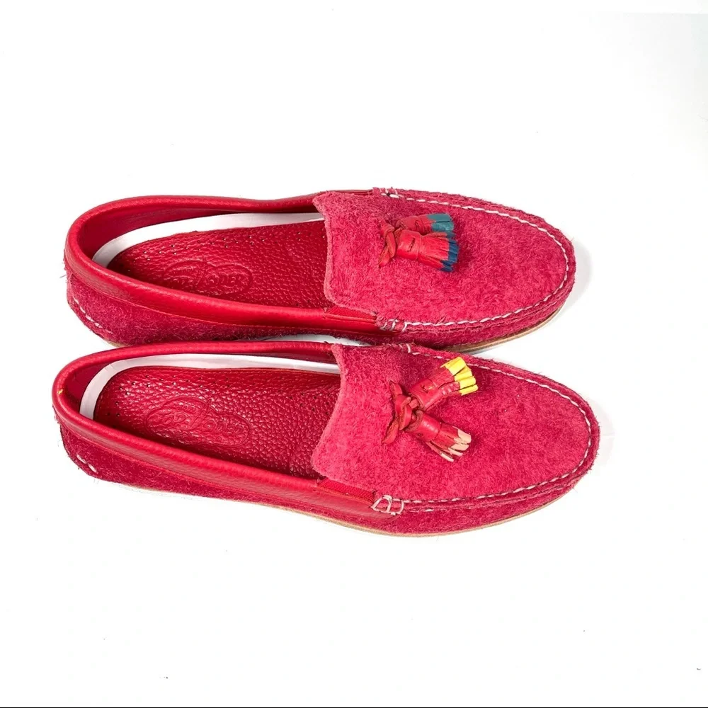 Sperry cloud Authentic‎ Original Men’s Tassel Loafers Red Suede Size 8 Rare